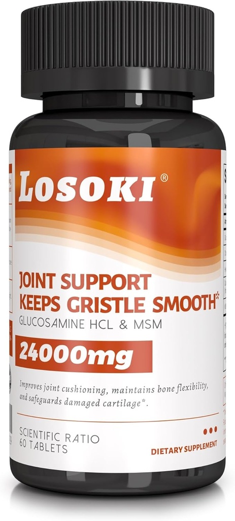 Suport comun Losoki - Glucosamină Chondroitin MSM Supliment pentru sănătate comună - 60 comprimate