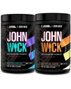 Fabrica Jacked X John Wick - Wick Mode Pre Workout pulbere - Energie intensă, Battle-Ready Focus, angajament de neoprit, și Sheer Will - Baba Yaga Blue Raz & Last Tropical Sunrise