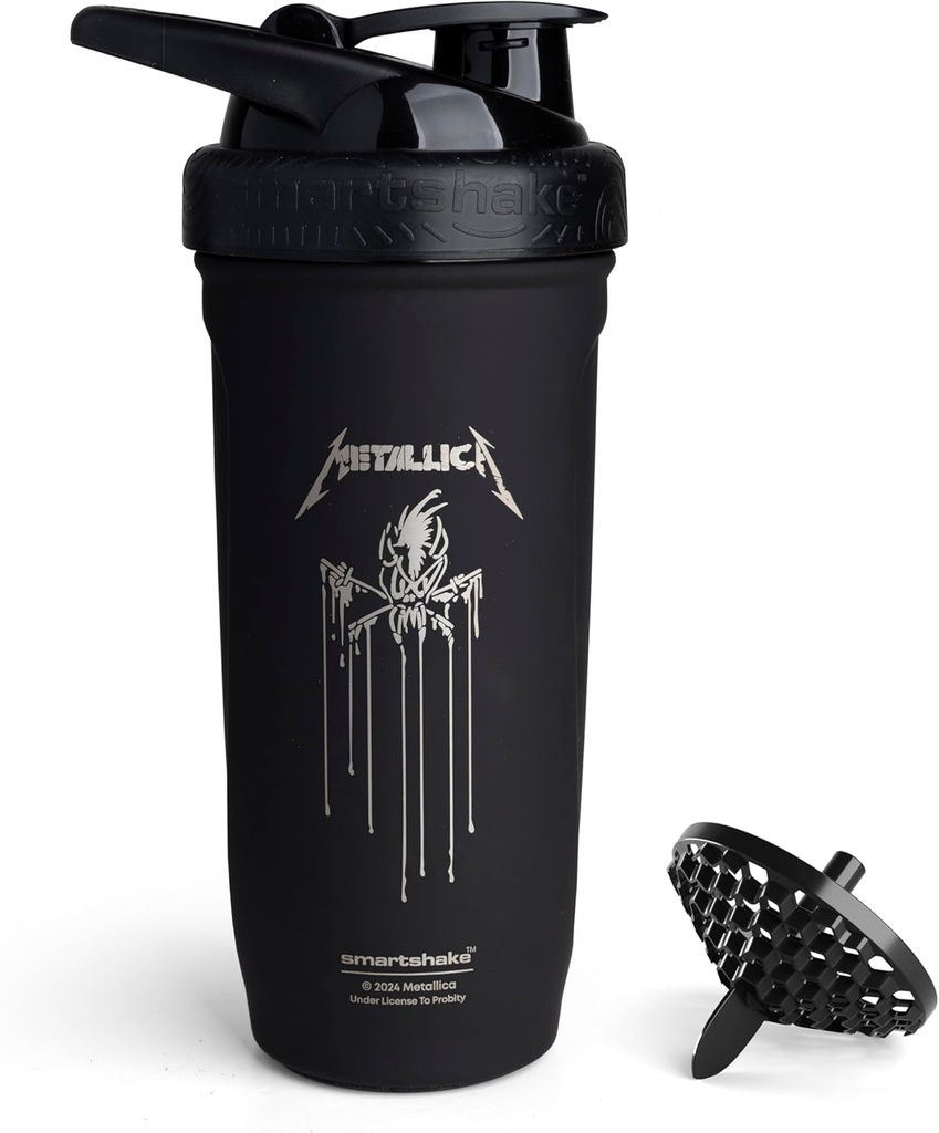 Smartshake Rockband Reforce Snicled Steel Proteina Shaker Sticla 900 ml 