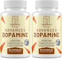 Dopamina Supliment-Mucuna Pruriens extract de semințe, Vitamine premium, Minerale și extracte de plante naturale pentru Drive Mental, Clarity, Focus-120 Capsule