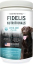 FIDELS Skin & Coat Plus+ Dog Skin & Coat Supplement, Omega 3, Vitamina E, Ulei de somon pentru câini, Acid gras, Piele sanatoasa, Haina lucioasa, Adult, Big & Small, Made in USA, Aroma vegetala, 120 Soft Chews