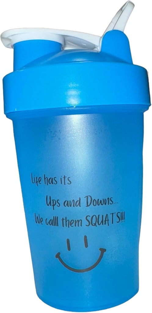 Proteine Shaker Sticla, ShakeELITE - 13oz BPA-gratuit Blender cu Secur Leak-Proof Lid & Mixing Ball - Perfect pentru sala de gimnastică, fitness, și On-the-Go Nutrition Blue