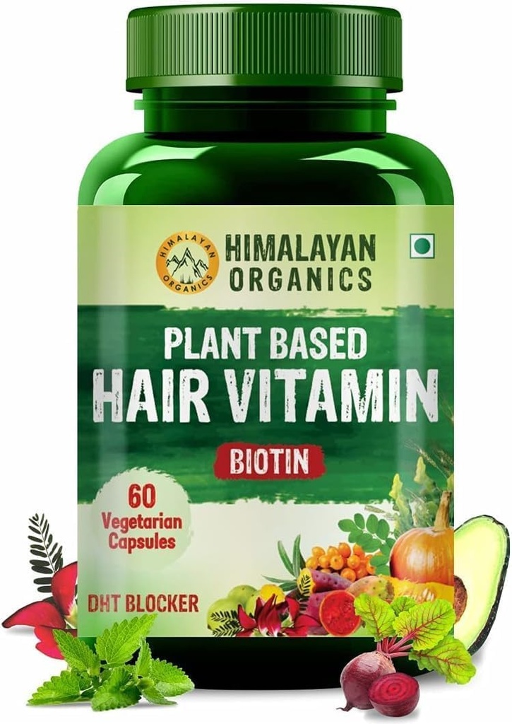 Pe bază de plante Vitamina de păr Biotina (60 Veg capsule) 100% Herbal cu NU Efecte secundare cunoscute - de farmacie