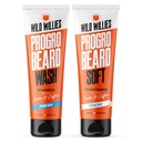 Wild Willies PROGRO Barbă șampon și balsam Kit - Fortificat w/Cafeina și Biotina - Consolidarea, Flake-Free, Umezizare Barbă de spălare și balsam pentru bărbați, 2 x 5oz tuburi