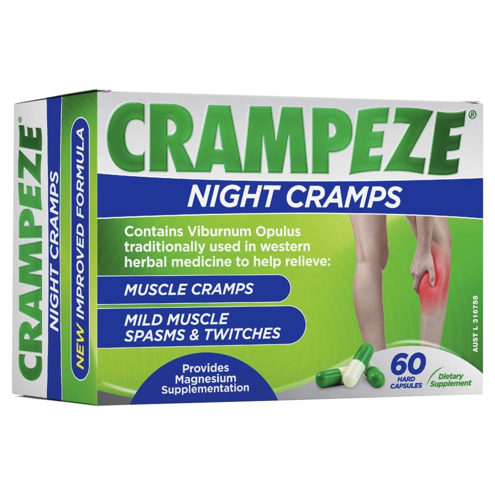 Crampe de noapte Crampe de ajutor natural de cramps musculare, Spasms & Obosit picioare 60 capsule