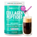 GOBIOTIX Colagen Powder Supliment cu Probiotice - Hidrolized Proteine Colagen Pulbere pentru femei - Piele de par si unghii, Joint si Digestive Health - Colagen Peptide tip I si III - 30 Serviri