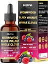 11in1 Black Walnut Wormwood Tincture Extract cu Cuiburi întregi, Berberine și 8 - 2 luni aprovizionare - 1 Fl Oz - Berry Mix Flavor