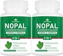 Super Nopal 1600mg, Prickly Pear Supliment cu R-Alpha Acid lipoic, Turmeric 120 Capsule (60 Servings)
