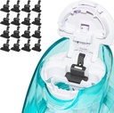 FireAnt Silicon Pods Saline Refills Accesorii compatibile cu Navage Nasal Care, 16 Pack Silicon Saline Reutilizabile Pads Reumple înlocuiri, Operare ușoară (Black 16 Packs)