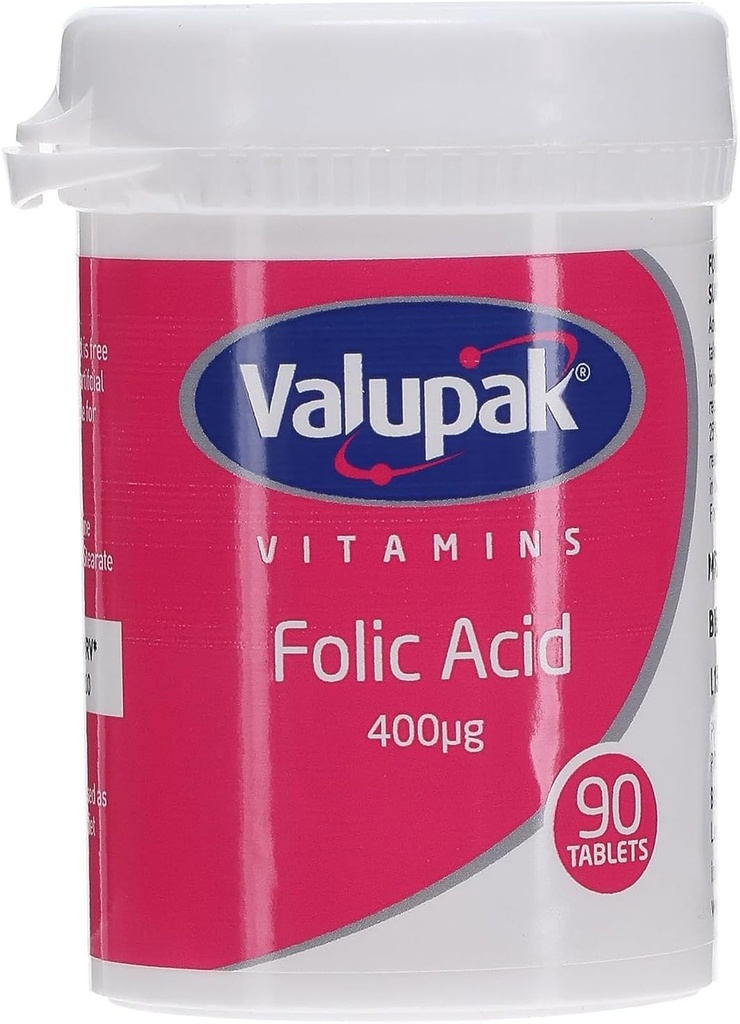 Valupak Vitamine Suplimente Acid folic 400mg 90 comprimate