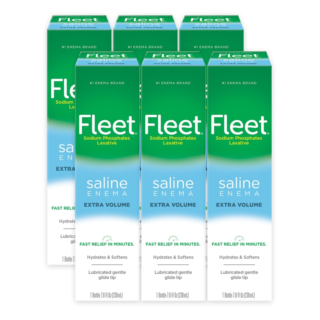 Fleet Laxative Saline Enema, 7.8 Fl Oz (Pachetul 6)