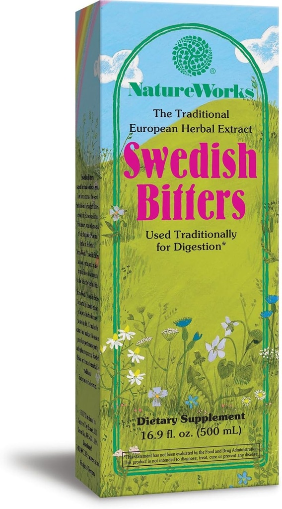 Natura's Way NatureWorks Suedez Bitters, Tradiţional European Herbal Extract folosit pentru Digestion, 16.9 Fluid Ounce