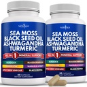 NOU AGE Sea Moss Capsule Black Seed Oil Ashwagandha Turmeric Bladderwrack Braddock - cu Manuka, Honey Dandelion, ACV Black Pepper Gluten gratuit