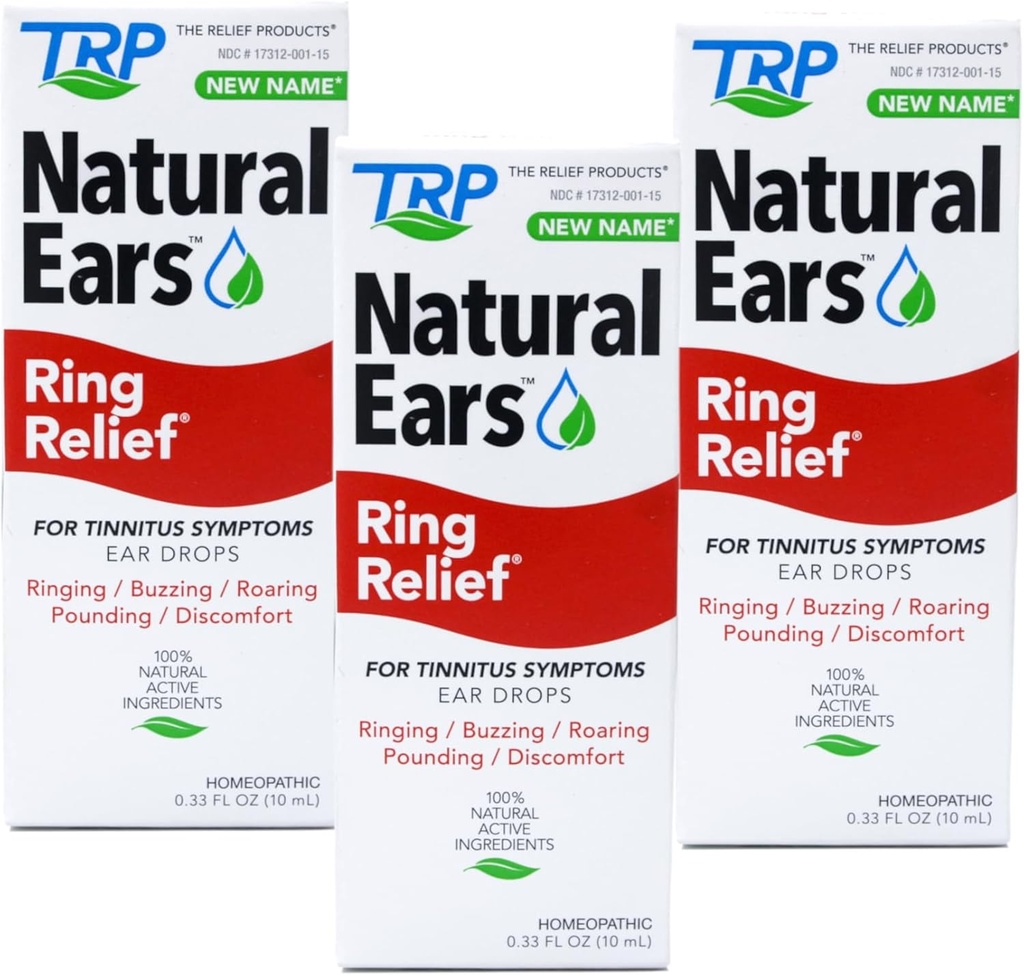 Ring Relief Homeopatic urechi picături - 0.33 OZ, ambalaj de 3