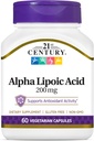 21st Century Healthcare Alpha Acid lipoic 200 mg, 60 Conte Vegetarian Capsule