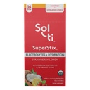 Electroliti organici + Hidratare Drink Mix, Superfood Hidratare Sticks, SuperStix de Sol-ti, Non-GMO, Vegan, Strawberry Lemon, 14 Single-Serving Sticks