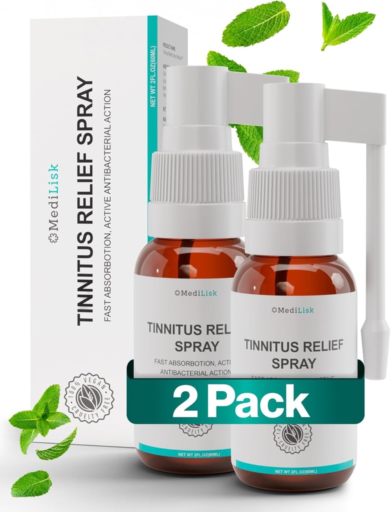 Medilisk Tinitus Ureche Pulverizare Urechile inelare Suporturi Tinitus Urechile inelare Produse de îngrijire a urechii plantei 