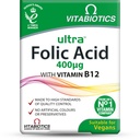 Vitabiotice Acid folic Ultra 400ug cu vitamina B12. 60 comprimate