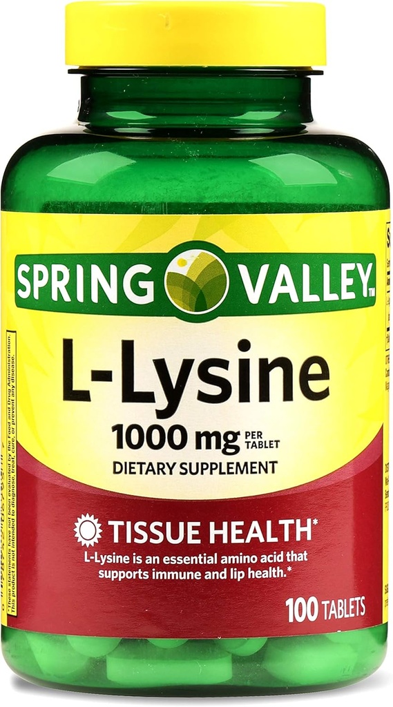 Spring Valley - L-Lysine 1000 mg, 100 comprimate