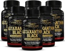 FREZZOR Astaxanthin Negru cu UAF1000+ Super Antioxidant, Suporturi Inima, Eye & Brain Health, Anti-Aging Skincare & Protectie Cellulara, 12mg Astaxantină per Servă, 360 Softgels, 6 Luna de aprovizionare
