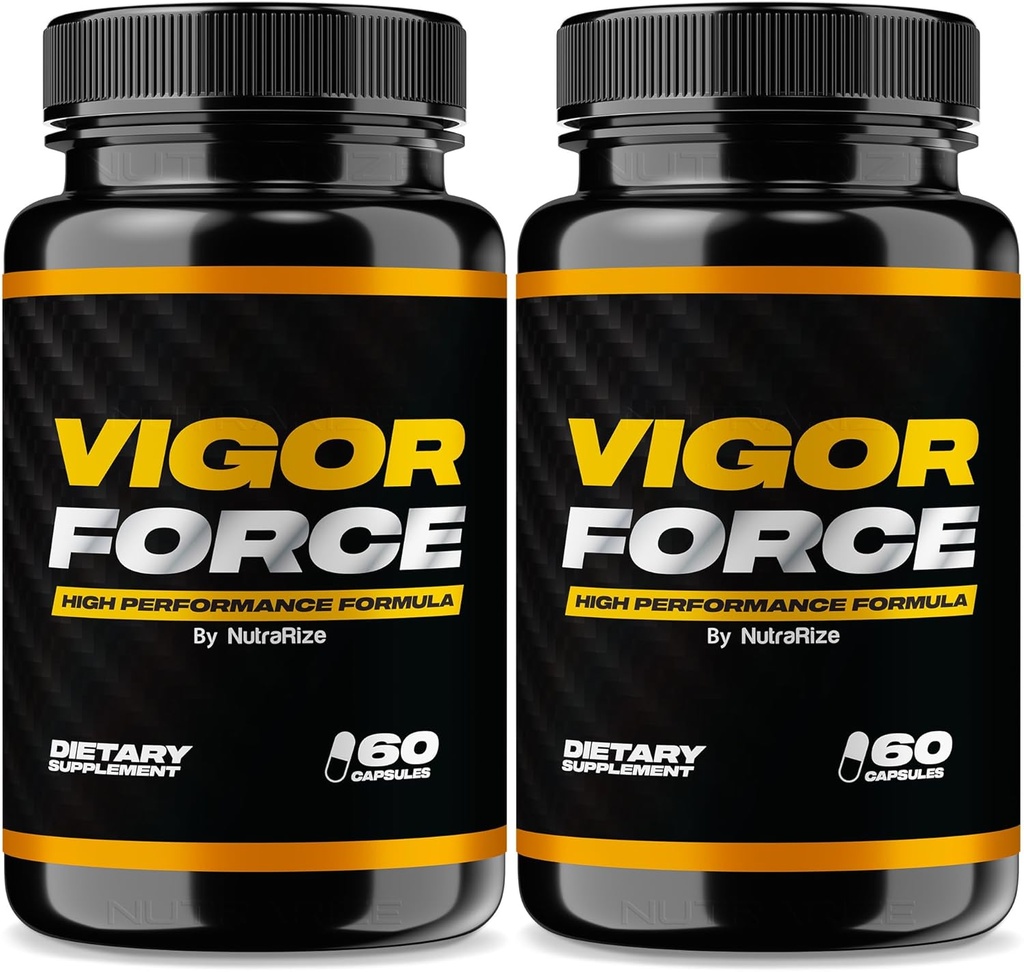 NutraRize (Pachet de 2 Vigor Force pentru bărbați, capsule de înaltă performanță de sex masculin, Toate suplimentele alimentare naturale pentru sănătate generală și Wellness, Pastile oficiale 50 Recenzie (120 capsule)