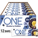 One Proteine Bars, Blueberry Cobbler, Gluten Gratuit cu 20g Proteina si 1g Zahăr, Cămar Capsiere, 2,12 oz (12 Conte)