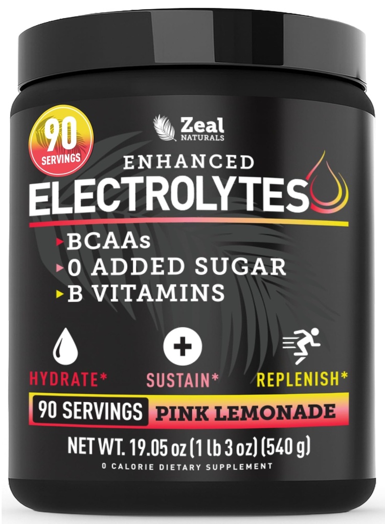 Zeal Naturals Electrolyte Powder Recovery Drink (90 Servings 
