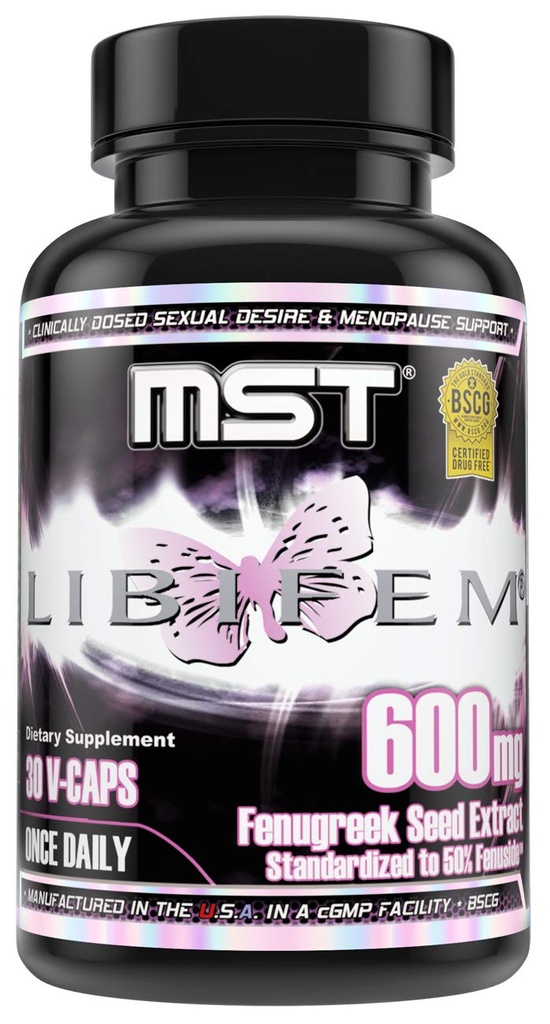 MST Libifem, Schinduf capsule extract de semințe, Boost Desire, Ligido, Arousal și Satisfacție Plus Menopause Asistență pentru sănătate, Supliment pentru femei, 30 Conte, BSCG Certified Drug Free.