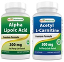 Cel mai bun natural alpha Acid lipoic 200 Mg & Acetil L- Carnitină 500 Mg