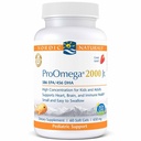 Nordic Naturals ProOmega 2000 Jr., Strawberry Flavor - 60 Soft Gels - 1120 mg Omega-3 - Ultra Potent Fish Oil - EPA & DHA - Promovează creierul, inima, și sănătatea imună - Non-GMO - 30 Servings