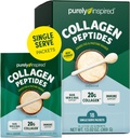 Pur Inspirat Colagen pulbere, 18 Pachete de unică servire, nearomatizate - 20g Colagen Peptide Pulbere de proteine pentru femei și bărbați - Grass-Fed & Pasture Crescut - Gluten-Free, Paleo & Keto-Friendly