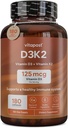 D3K2  D3 şi K2 Suplimente Oase sănătoase, inimă şi muşchi 