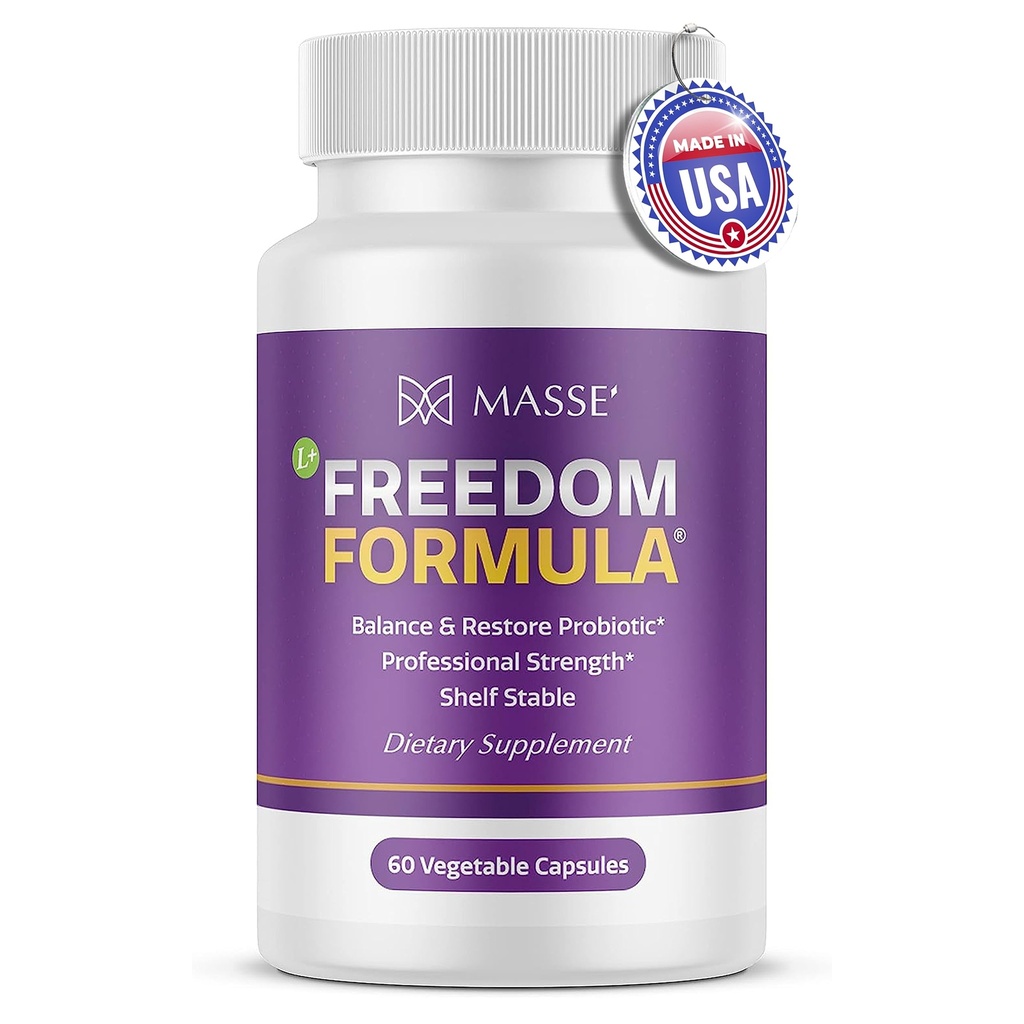Candida Freedom Massey Medicinale Colon Curate pastile - Digestive artizanale pentru Vibrant Living - Complex Probiotic Sanatate Gut - 60 Capsule