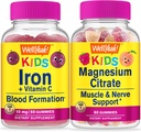 Ei bine, fier de călcat + vitamina C Copii + Citrat de magneziu Copii, Gume Bundle - mare Tasting, Supliment de vitamine, Gluten gratuit, OMG gratuit, Guma de mestecat