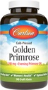 Carlson - Golden Primrose, 1300 mg Evening Primrose Oil, Rece-Pressed, Sanatoasa Piele, Sanatatea Femeilor & Optimal Wellness, 90 Softgels