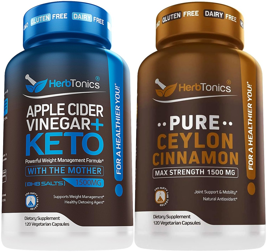 Herbtonics Apple Cidru Capsule de Oțet Plus Keto BHB 