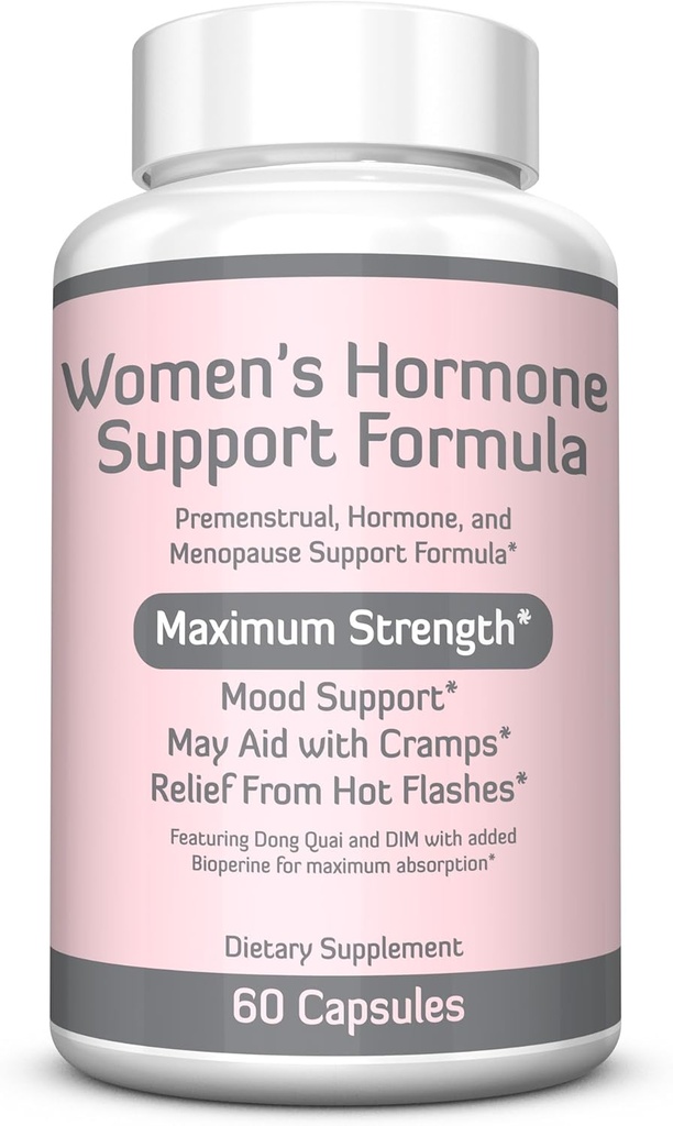 Re+Gen Nutriție Femeii Suport pentru echilibru hormon, Supliment cu vitamina E, Dong Quai, și DIM 200mg cu BioPerine, PMS, Flash-uri fierbinți, Swings, Suport transpirații de noapte, 60 capsule, 2 lună de aprovizionare