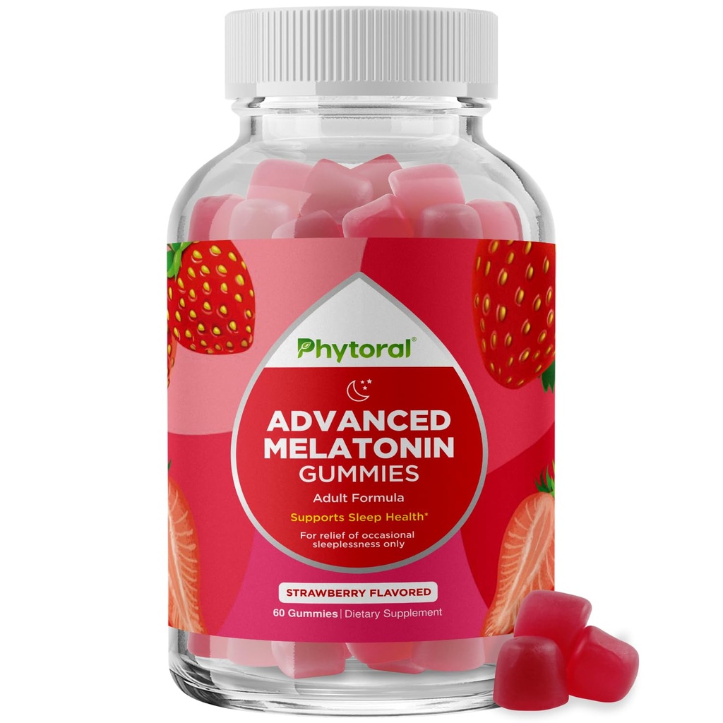 Melatonina Gummy Vitamine Suplimentul de somn - Natural Adult Melatonin Gummies 5mg Suplimentul de somn adânc - 5mg de sprijin pentru dispozitie Gummie odihnitoare și imunitate pe timp de noapte