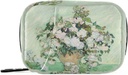 Trandafiri Van Gogh Pill Box 7 zile Pill Case Bag Pastile Travel Pill Organizator sac cu Zipper Portabil Weekly Caz Compact Dimensiune pentru Deţinătorul Suplimentului Vitamina