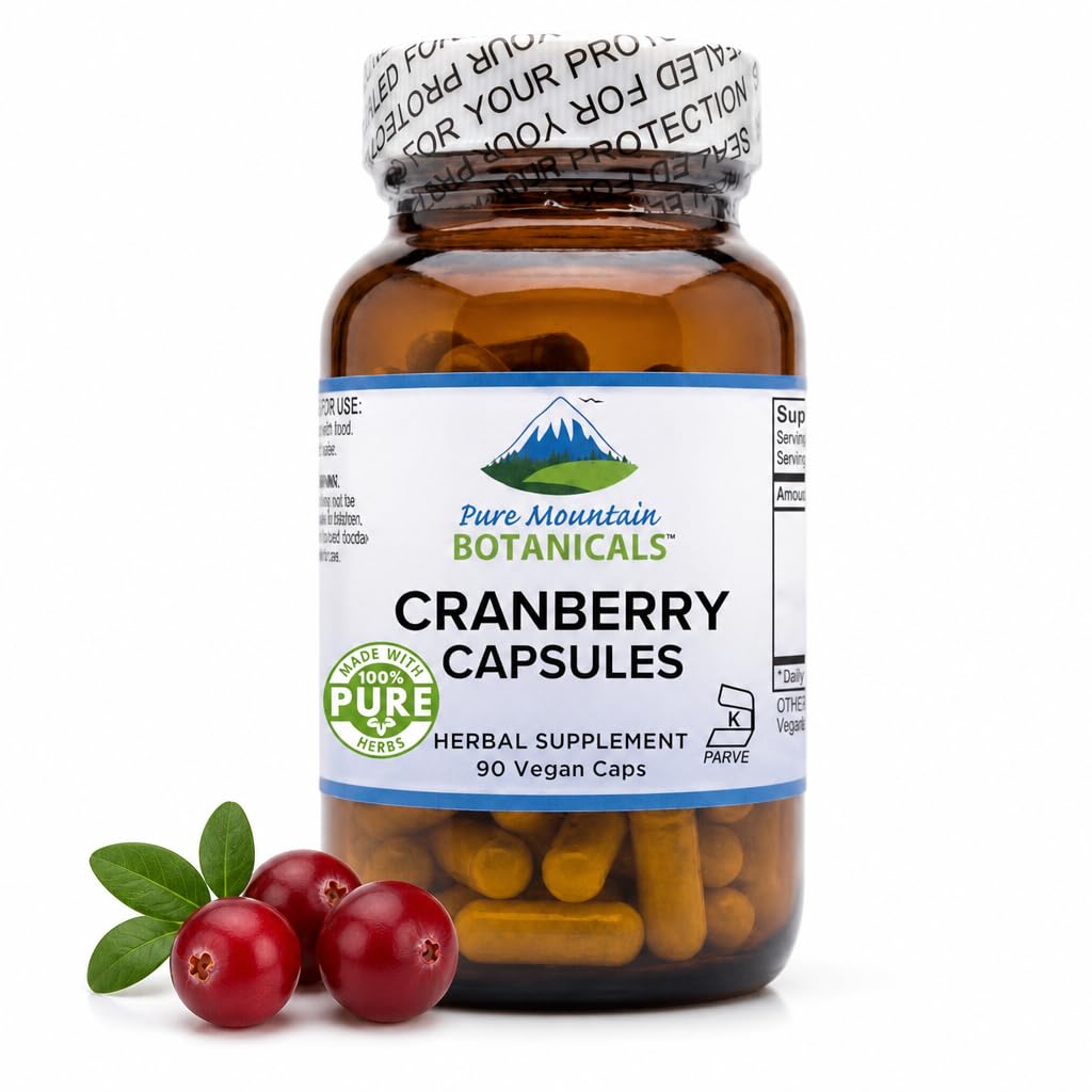 Mountain Botanica pure Pastile Cranberry Kosher Vegan capsule cu 400mg Cranberry concentrat supliment extract