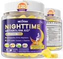 Melatonina 10mg Gummies, Meningiuri metabolice pe timp de noapte pentru adulți, Crush Excess Hoarding În timp ce vă odihniți, Promovați Zzzs sănătoase, cu magneziu, Ashwagandha, 5-HTP, GABA, 100% Drug Free,Sugar Free,2Packs