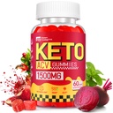 Keto ACV Gummies pentru pierderea in greutate - Delicious 1500MG Apple Cidru Otet cu mama, Probiotice, Vitamine B6 & B12 - Sugar Free, Vegan & Non-GMO - Suporturi Sanatate Gut, Metabolizare & Fat Burn pentru femei