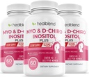 Myo & D-Chiro Inositol Plus Supliment Blend, Echilibru hormonal, Ovulație sănătoasă și suport general de wellness pentru femei, Fertilitate și Sarcina Sănătate (3 ambalaj)