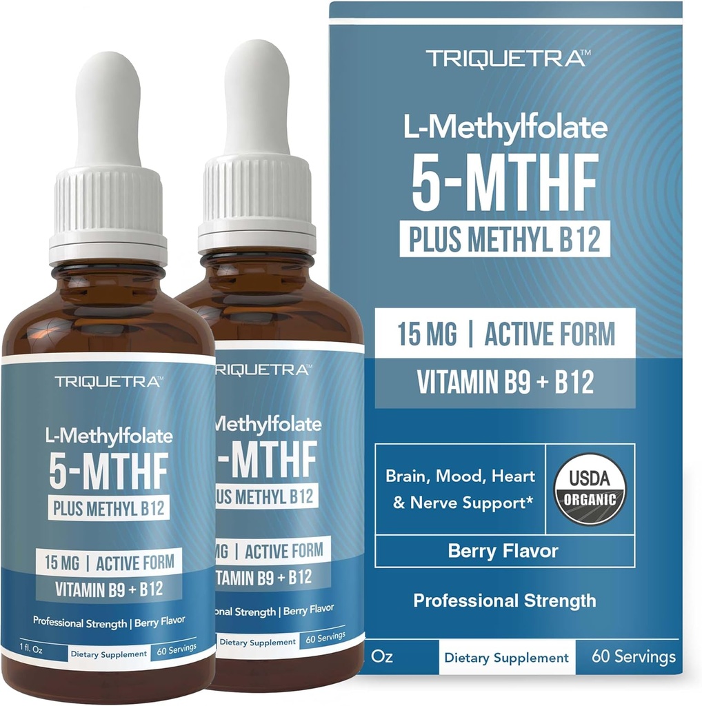 L Metil Folate 15mg Plus metil B12 Cofactor 