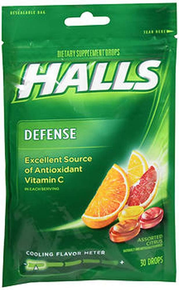 Halls Defense Vitamina C Asortate suplimente Citrus picături - 30 picături