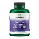 Swanson Calciu Citrate & Vitamina D 250 Tabs