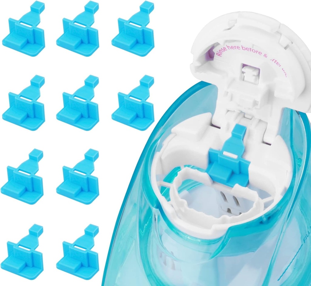 Silicon de apă sărată Poduri Refills Accesorii compatibile cu Nasal Navage de îngrijire - Salvați Poduri de apă sărată pentru funcționarea ușoară (10 Pack-Blue)