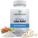 Capsule Natural Colon Cleanser pentru Relief Constipație și Gut Cleanse Detox - Cascara Sagrada, Psyllium Husk & Bentonite (60 capsule)