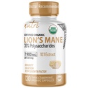 Fusions Nutri Organic Lions Coamă capsule suplimentare - 1900 mg, 10:1 Dual Extraction, 120 Conte - Mushroom Extract (Corpul de frunze) - Terța parte testat