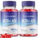 rize laboratoare (Pachet de 2 Leangenix Keto+ACV Gumies pentru pierderea in greutate avansata, pentru a arde grasime si de a folosi ca sursa principala de energie, Gomitas, Supliment de revizuire (120 Gummies)